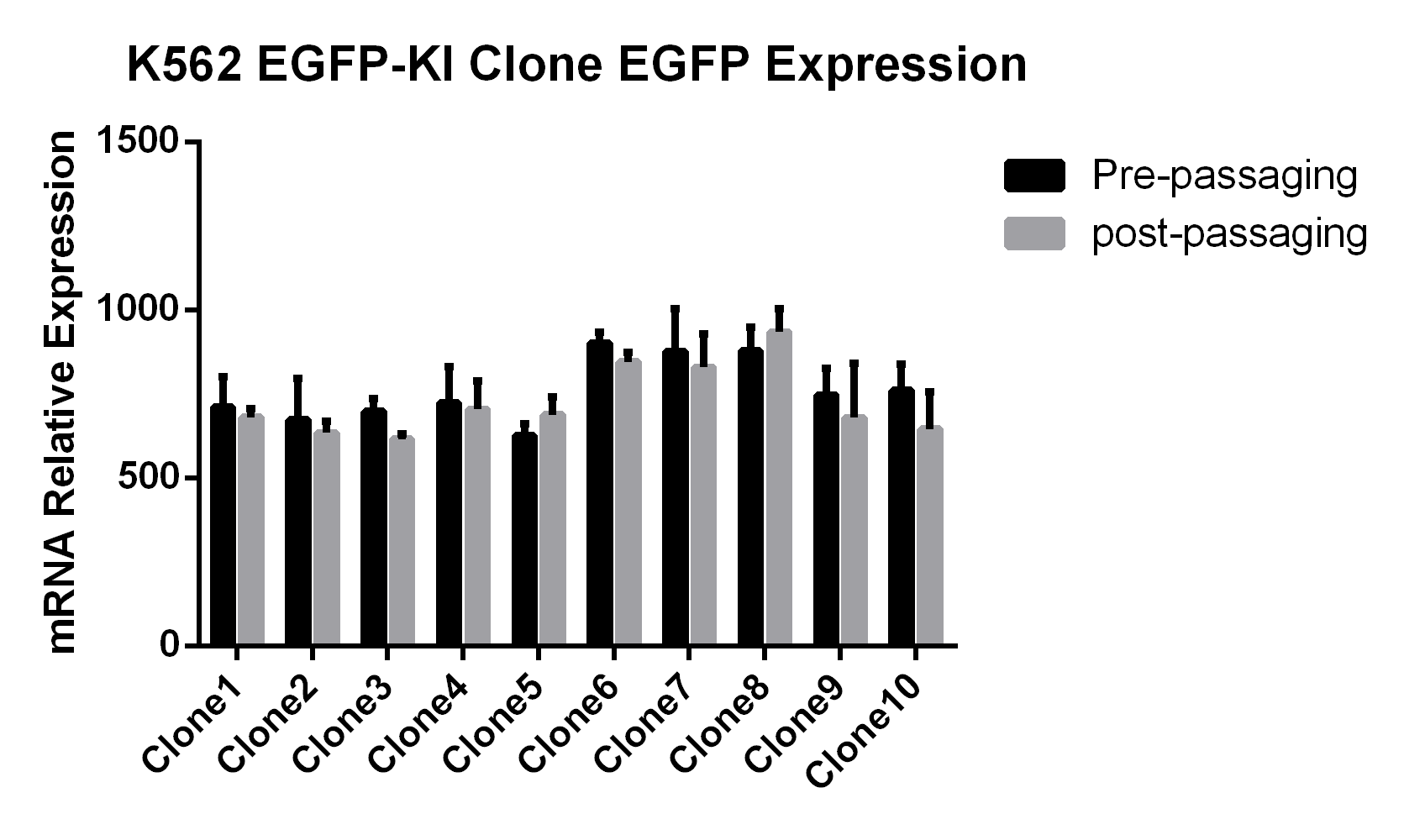 EGFP mRNA expression is stable.